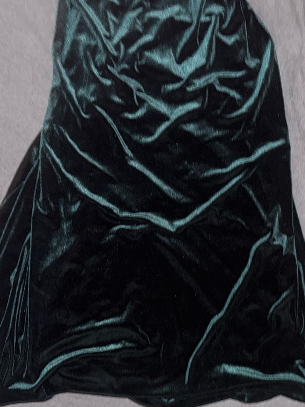 Jenny Yoo Sullivan Maternity Gown Women’s Size 10 Stretch Velvet Maxi Dress - Picture 5 of 10